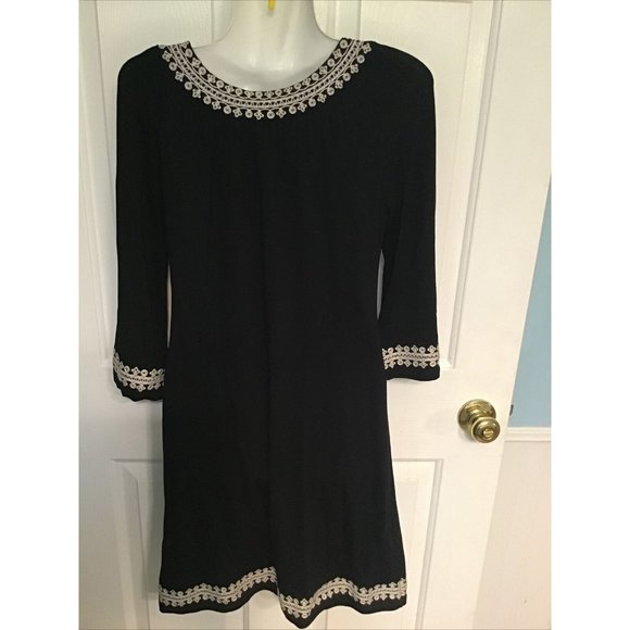 INC International Concepts Women's Dress Small Petite Black Embroidered - Picture 4 of 6